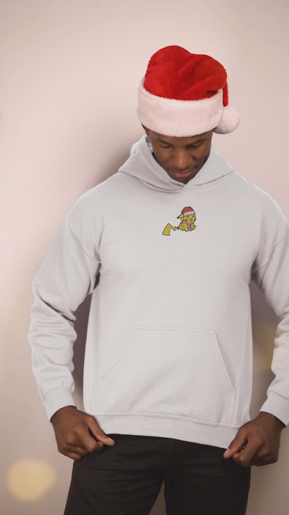 Pikachu Santa Hat Embroidered Hoodie