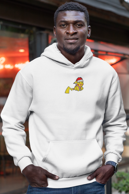 Pikachu Santa Hat Embroidered Hoodie